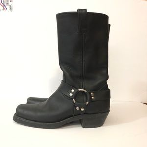 Frye Smith Harness Boots Black Tall 9 Medium